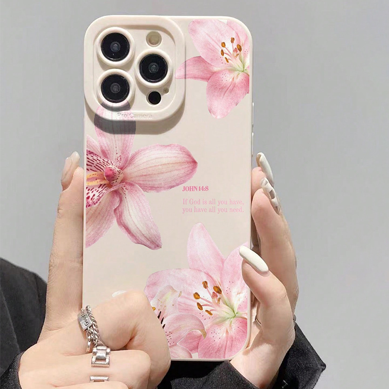 Phone Cases Xs Max - جراب هاتف سيليكون أزرق بنقوش زهور