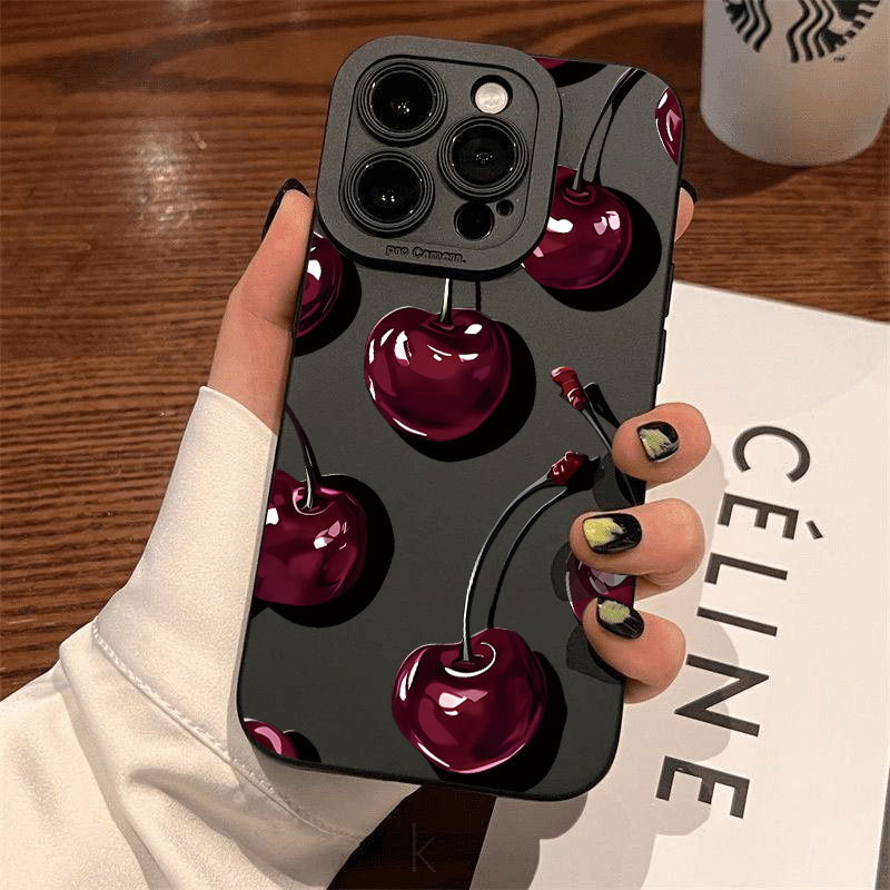 Phone Cases Cherry - غطاء هاتف بتصميم الكرز لآيفون 17