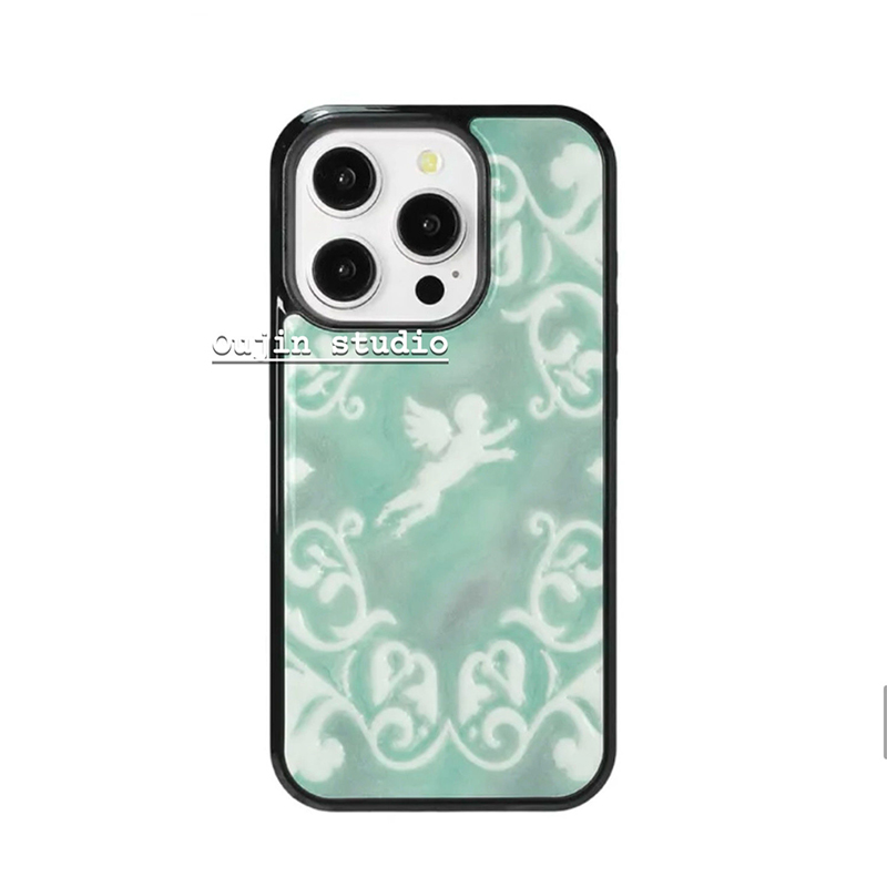 Phone Cases Green - غطاء هاتف بنمط باروكي أخضر نعناعي
