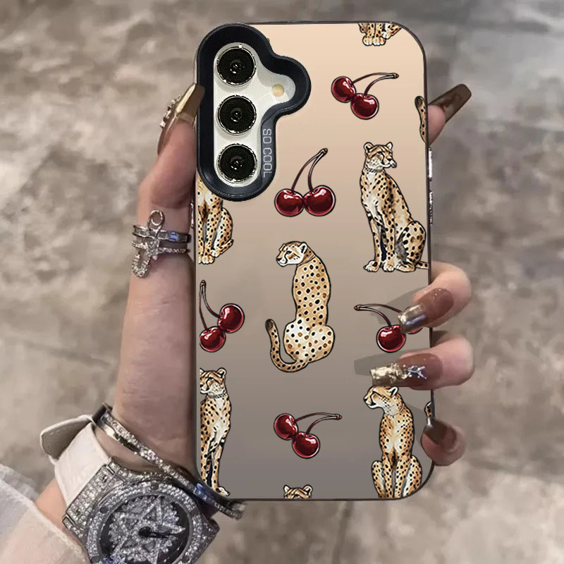 Phone Cases Designer - الكرز ليوبارد تصميم الليزر قضية الهاتف