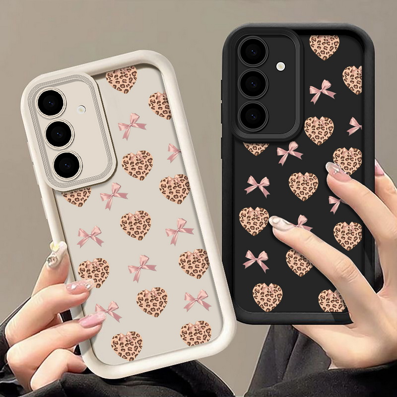 Phone Cases Galaxy A16 5G - الرجعية ليوبارد طباعة القوس قضية الهاتف