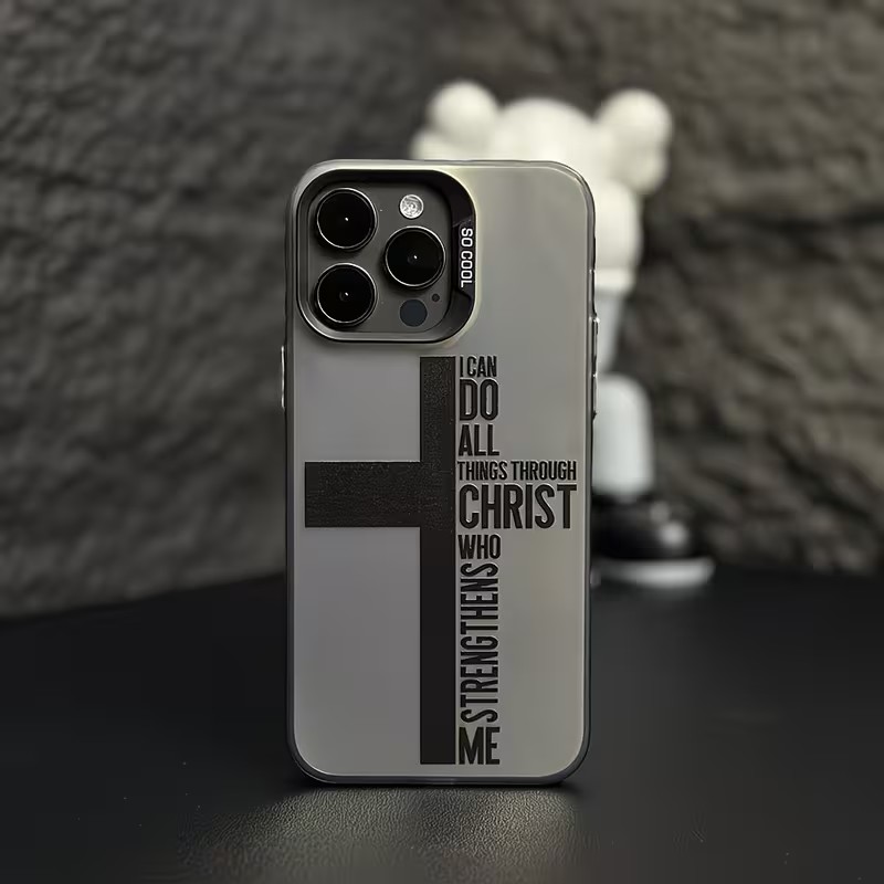 Phone Cases Xs Max - جراب هاتف بتصميم صليب ومضاد للبصمات