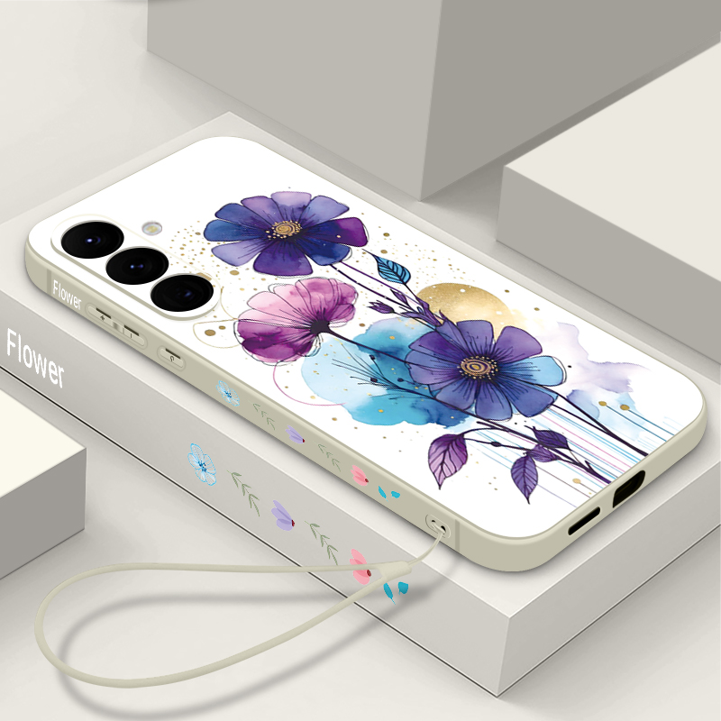 Phone Cases Galaxy A16 5G - جراب هاتف إبداعي بتصميم زهور مع