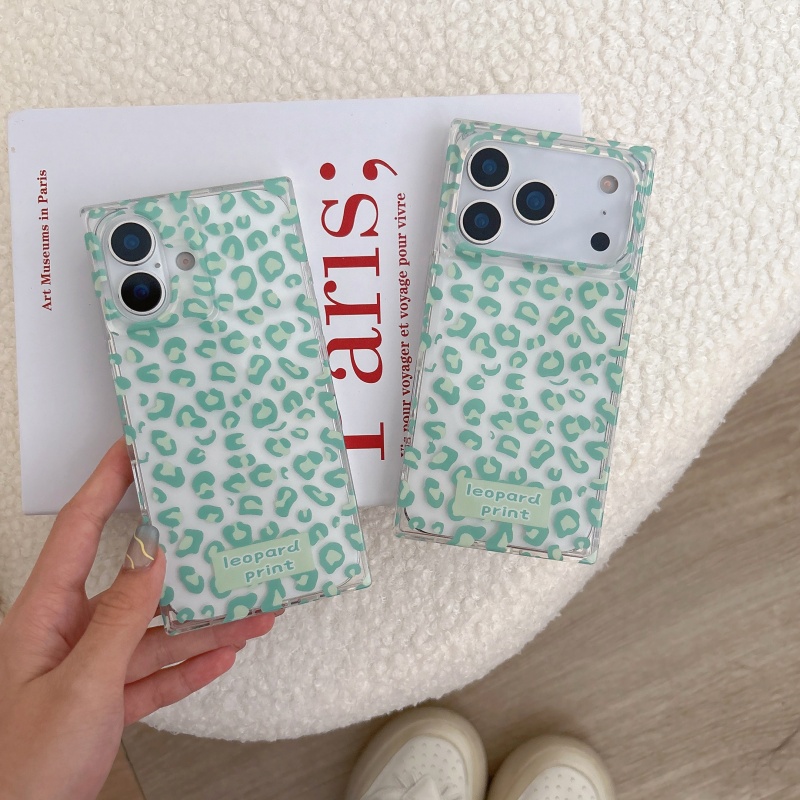 Phone Cases Green - غطاء هاتف مامبو جرين ليوبارد سكوير