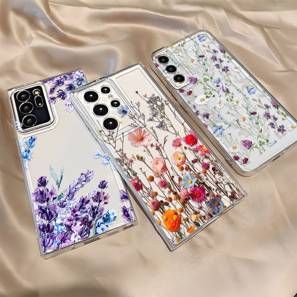 Phone Cases Galaxy A16 5G - غطاء هاتف مزين بالزهور لسامسونج A56