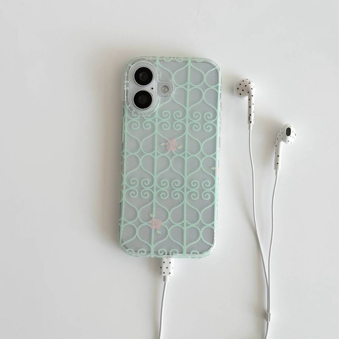Phone Cases Green - غطاء هاتف شفاف بلون النعناع الأخضر