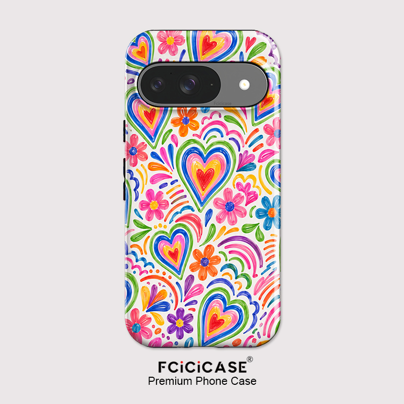 Phone Cases Pixel 10 - غطاء هاتف Fcicicase بتصميم قلب الحب