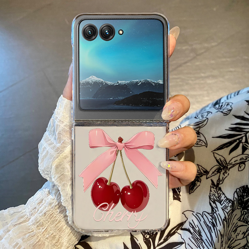 Phone Cases Cherry - غطاء هاتف شفاف مقاوم للصدمات بتصميم