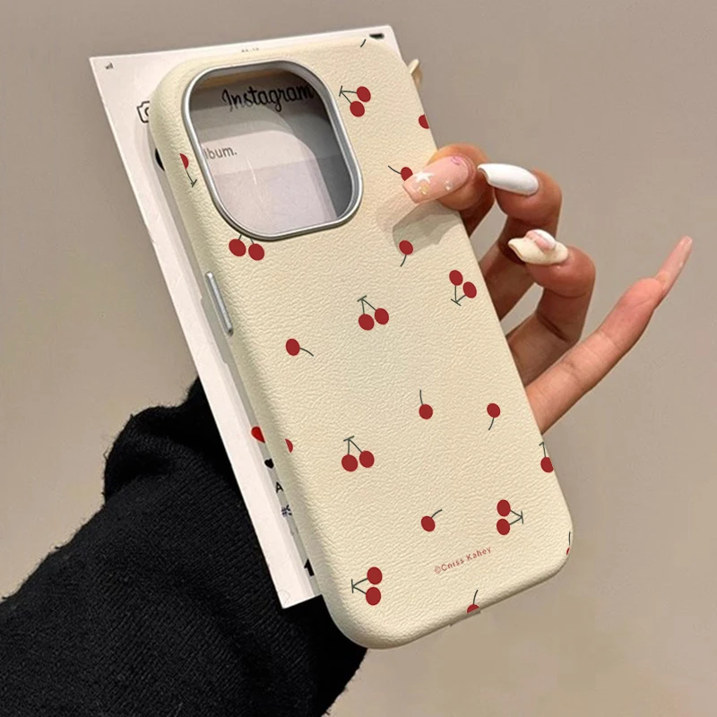 Phone Cases Cherry - غطاء هاتف كرتوني لطيف بنمط الكرز
