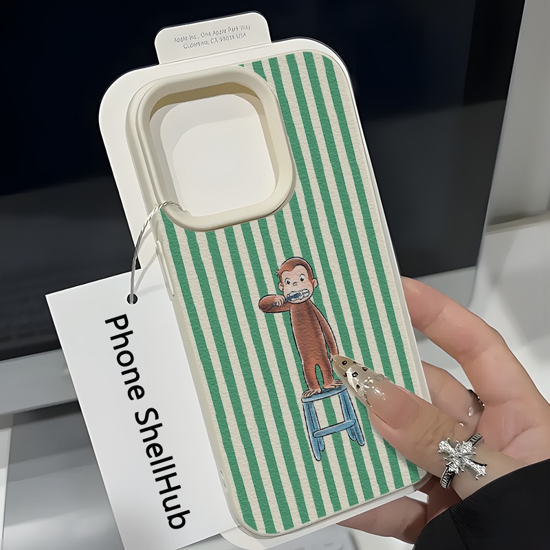 Phone Cases Green - الأخضر مخطط فرشاة الأسنان القرد Lichee