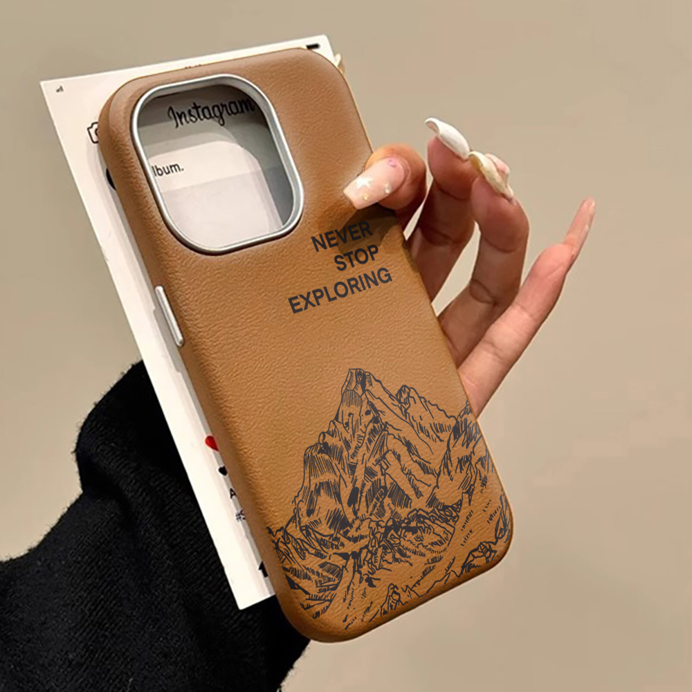 Samsung Galaxy S25 - غطاء فاخر بتصميم جبلي بسيط لهواتف
