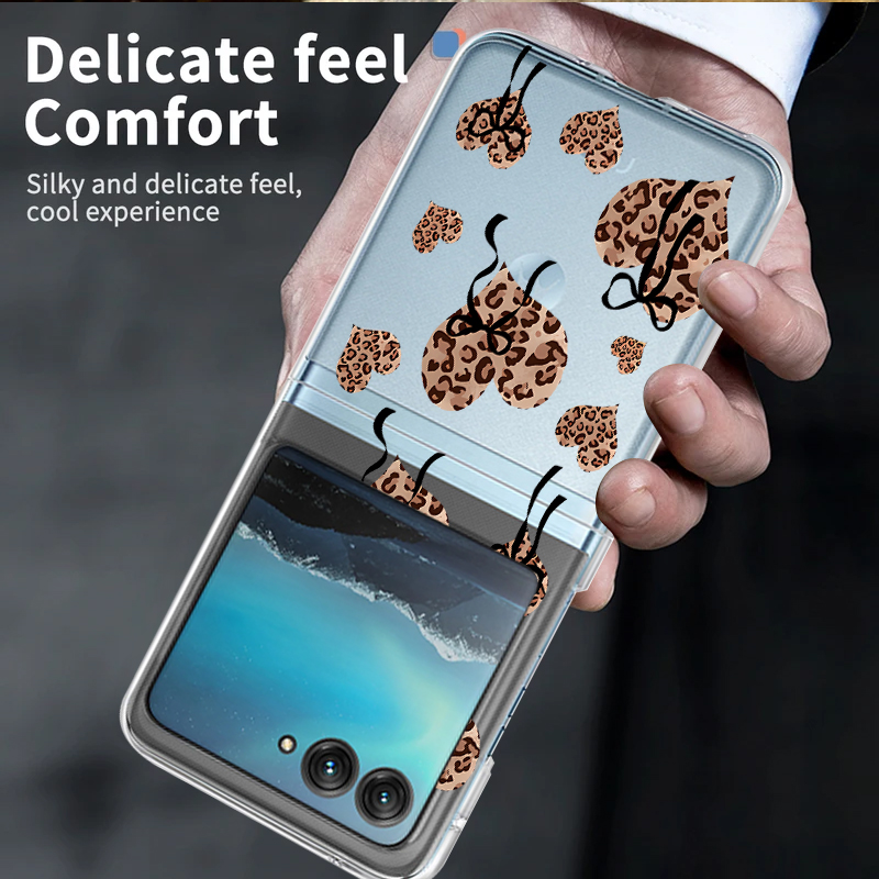 ليوبارد طباعة قلوب نمط واضح جر - مراجعة Phone Cases Motorola وسعره
